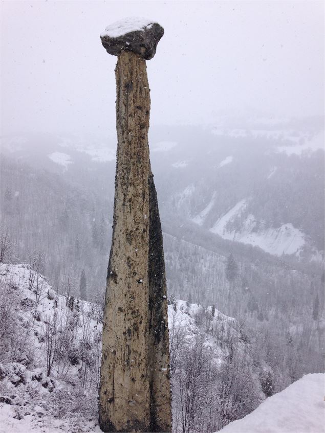 Le Moine de Champlan en hiver - OT Albiez