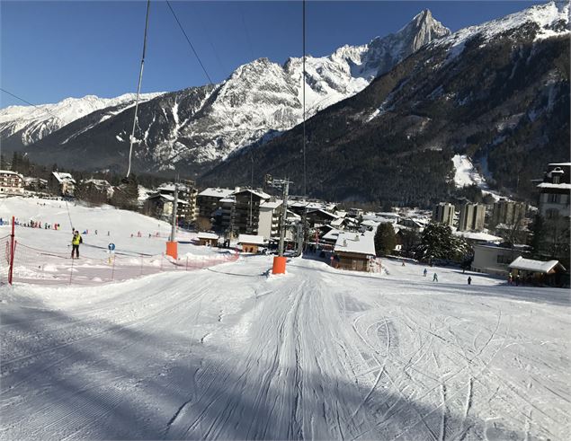 Vue sur la piste verte - OT Chamonix