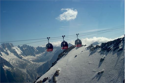 Départ du Panoramique Mont Blanc depuis l'Aiguille du Midi - OT Vallée de Chamonix-Mont-Blanc