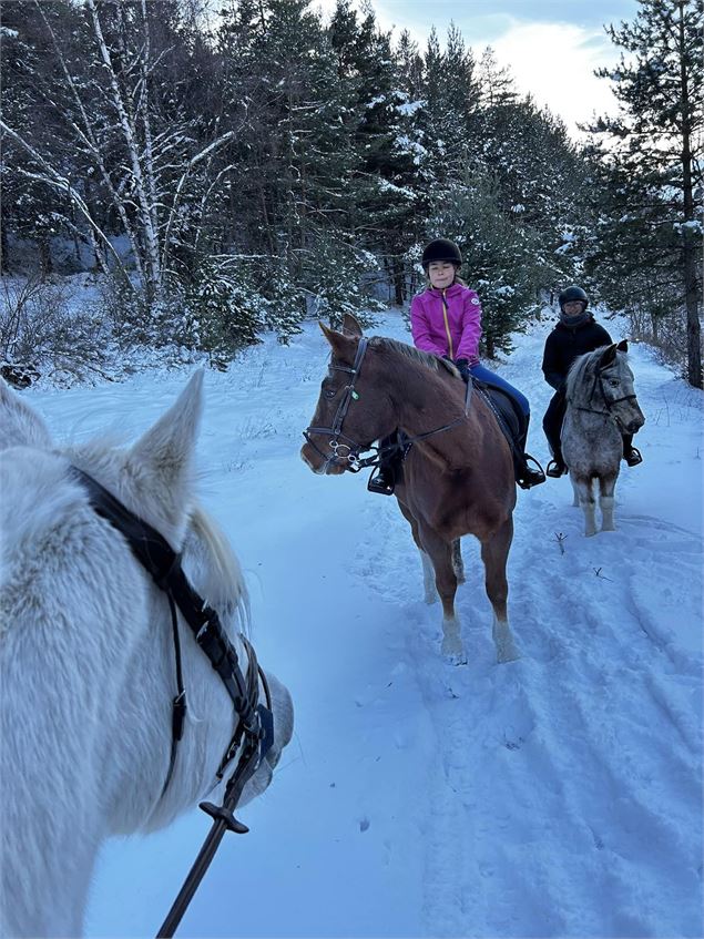 Balade à cheval dans la neige - C.Gallarato