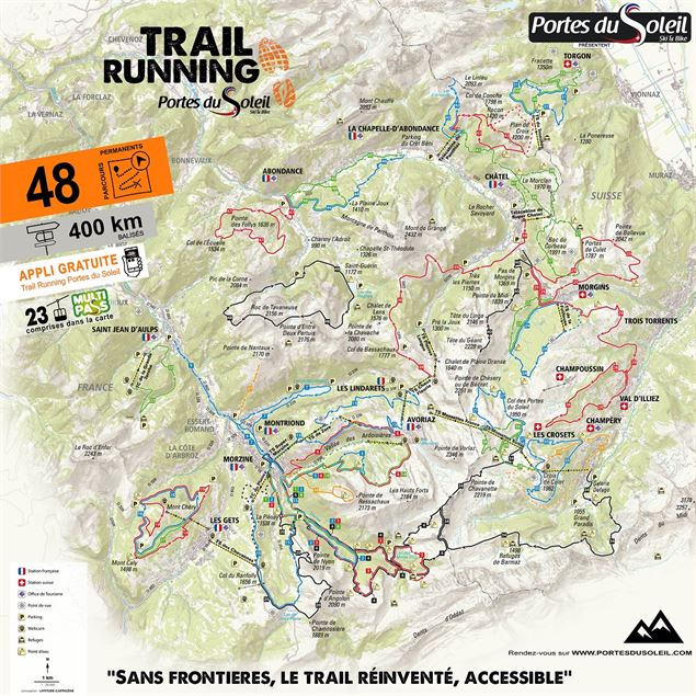 Plan trail running Portes du Soleil - Trail running Portes du Soleil