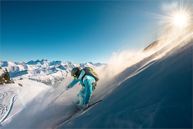 Skieur sur les pistes de La Toussuire - D.Malacrida