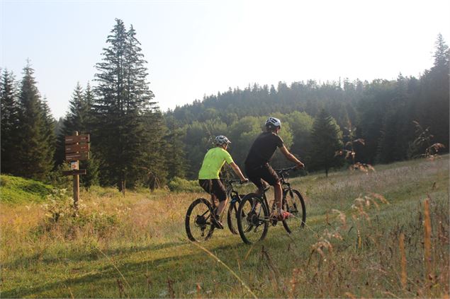 Parcours VTT 63 bleu - La Borne des 3 Cantons - Espace VTT Ain Forestière - Benjamin DESSALES