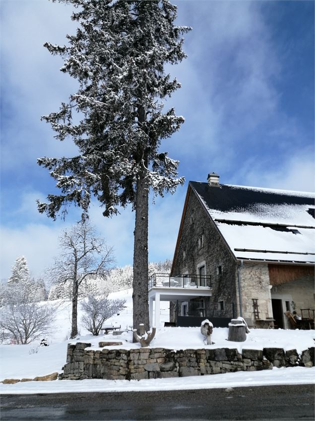 La ferme Guichard depuis la Praille - Circuit raquettes - Nathalie Quesney