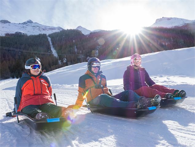 En descendant la piste de luge Val Cenis - D.Cuvelier-OT HMV