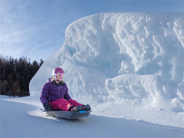 En descendant la piste de luge Val Cenis Turbo - D.Cuvelier-OT HMV