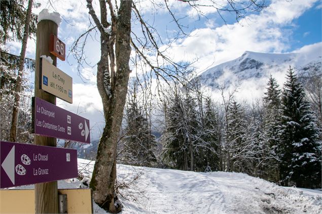 Sentier fermé : Sentier du Crey, avec variante du Cret derrière