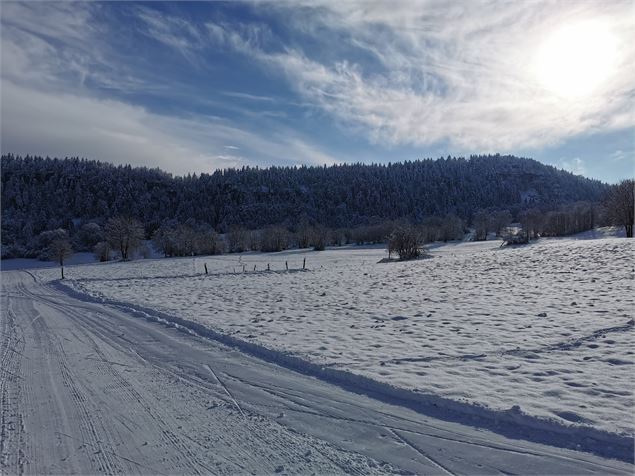 photo du départ des pistes d'Apremont - Amandine et Baptiste CHOUTKOFF