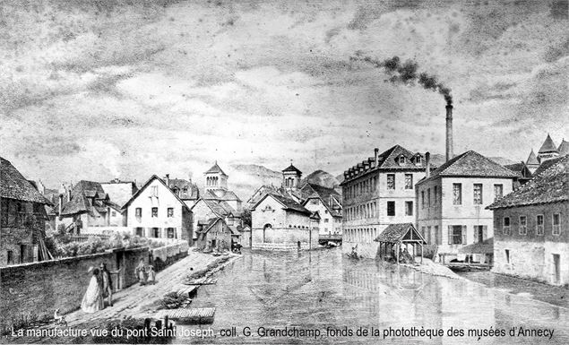 La manufacture vue du pont Saint Joseph - cliché B. Ruffet 1967, fonds de la photothèque des musées